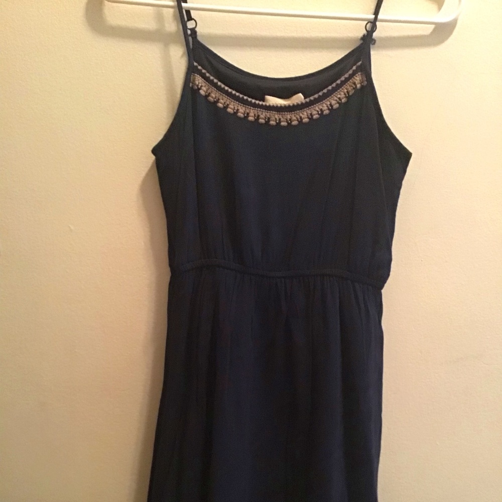 Navy Blue Spaghetti Strap Dress by Superb